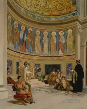 st luke Painting - Saint John Chrysostom Archbishop of Constantinople Exiled by Empress Eudoxia Jean Joseph Benjamin Constant Orientalist